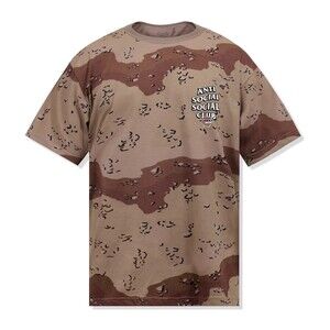 Size L Anti Social Social Club x Nascar Games Tee Brown Camo Mens NWT
